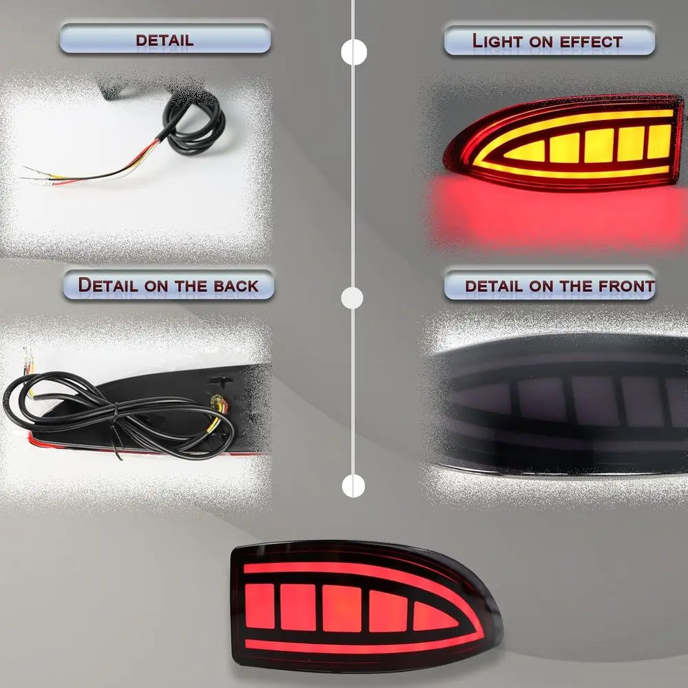 مجموعة المصد الخلفي LED من سلسلة Lexus Gen2 IS مع أضواء متتابعة وأضواء الضباب وDRLs المدخنة