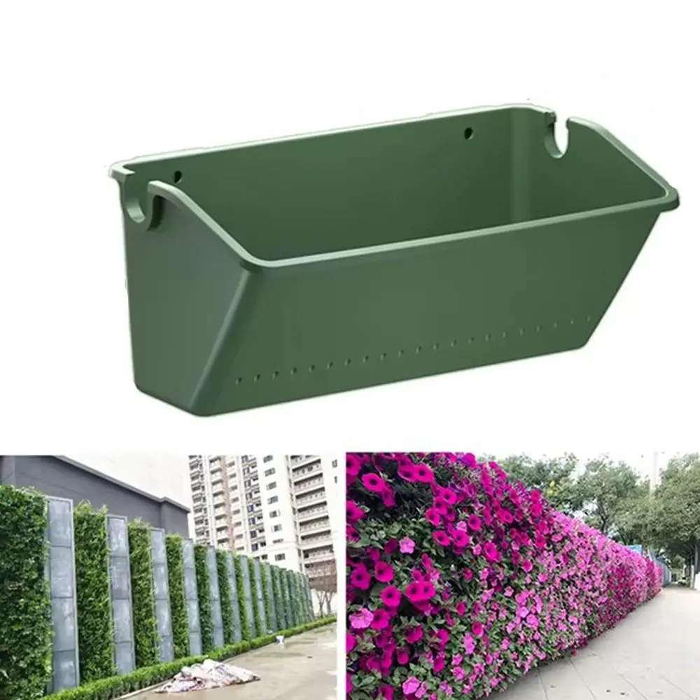 

Modern Plastic Wall Flower Pot Green Vertical Plant Container Hanging Wall Hanging Planter Garden Decoration