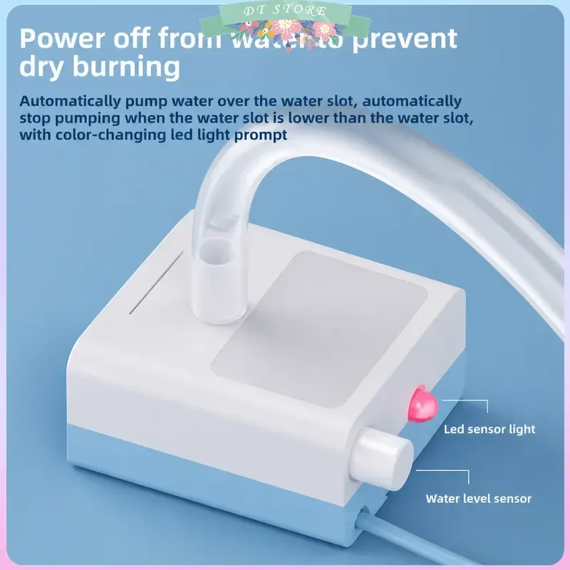 5V USB Submersible Water Pump Intelligent Auto Shutoff Dry Protection Silent Drainage Replacement Mini Aquarium Fountain