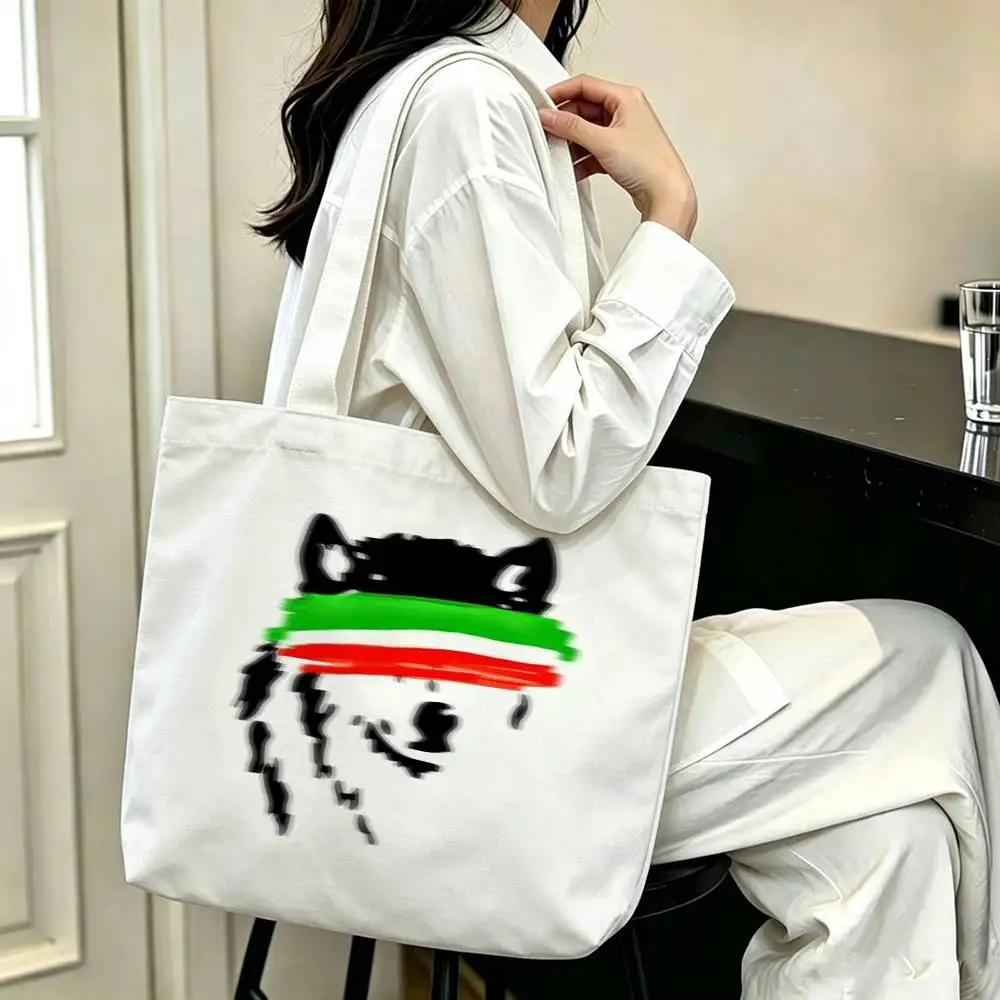Chechnya Flag Chechen Wolf   Printed Canvas Tote Bag Shoulder Bag Commuter Mommy Shopping Bag