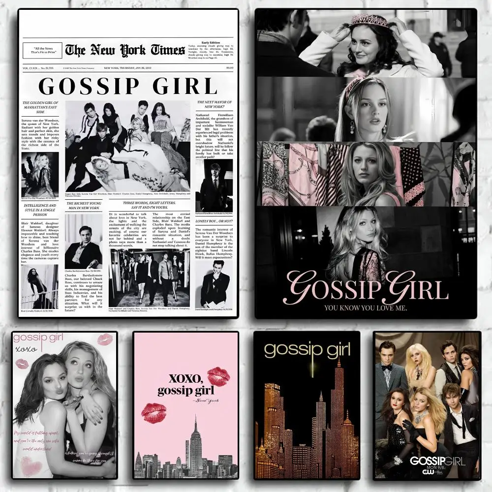 TV Series G-Gossip Girl Poster Trendy Wall Art Aesthetic Room Decor Print Living Room Bedroom Home Decoration