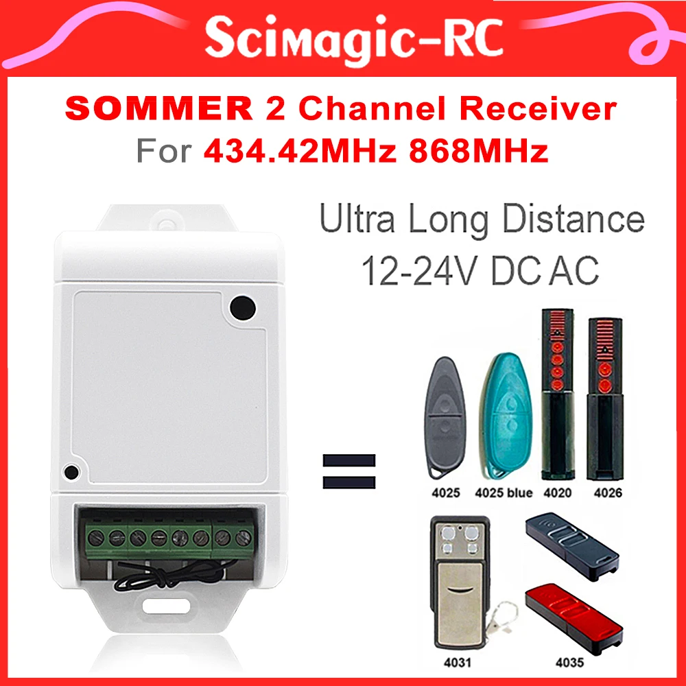 Replacement Sommer 868 Handheld Transmitter Sommer 4020 TX03-868-4 868.8 MHz Remote Control and SOMMER Receiver