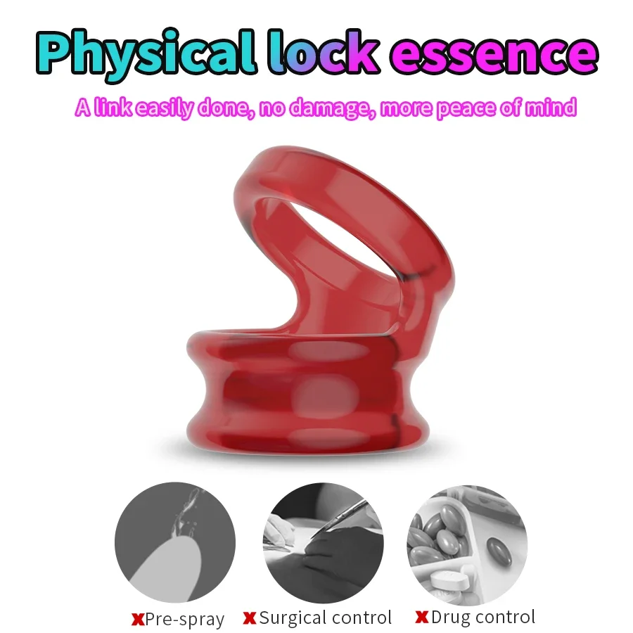 Semen Lock Ring para homens, Upgrade Locking Ring, Delay Cock Ring, retardante de ejaculação, produtos de brinquedos sexuais para homens gays, novo