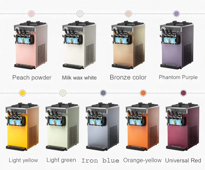 Automatic Double Compressor Soft Serve Ice Cream Machine 3 Gelato-for Bakery Food Shop Restaurant Use-Nut Corn Vegetable