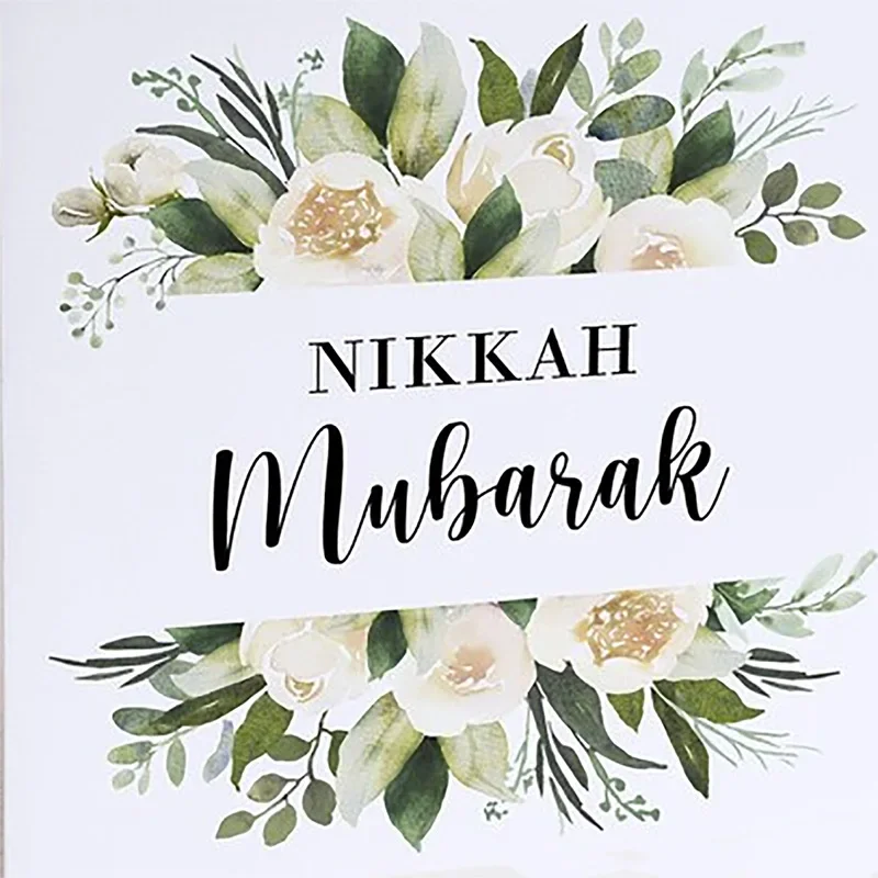 5pcs Nikkah Mubarak chocolate candy gift boxes Islamic Muslim Wedding Shaadi Celebration Decoration welcome thank you favor