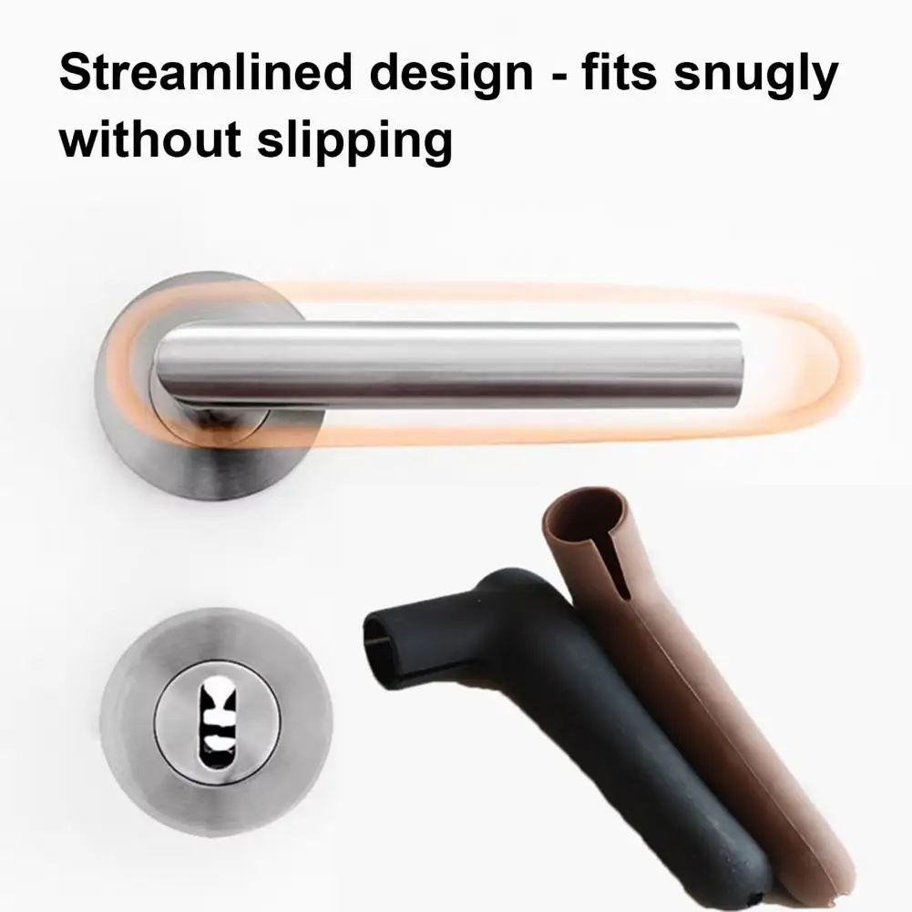 

Solid Color Door Handle Wrap Silicone Door Handle Covers for Anti-collision Safety Universal Grip Protectors Bumper Cushions Set