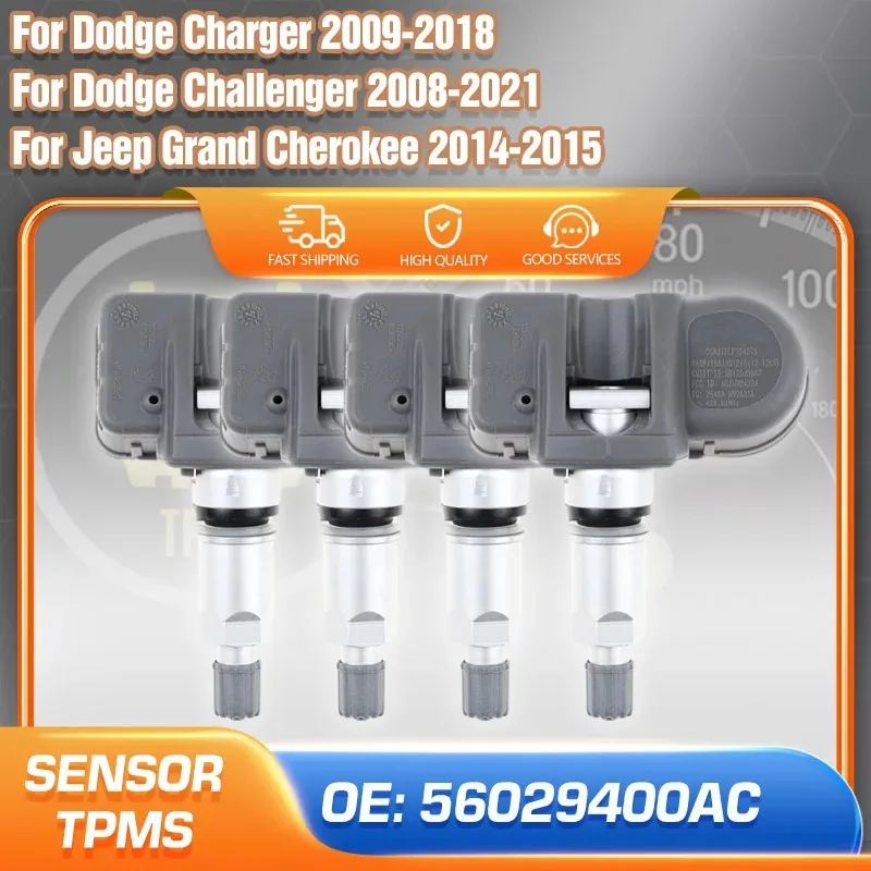 

4 шт., 433 МГц, датчик давления в шинах, 56029400AD 56029400AC, датчик TPMS для Chrysler 300C 2012-2021 Lancia Thema