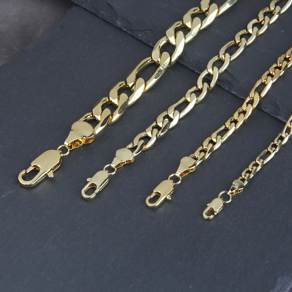Bar Cart Gold - Figaro Chain Necklace for Men Women