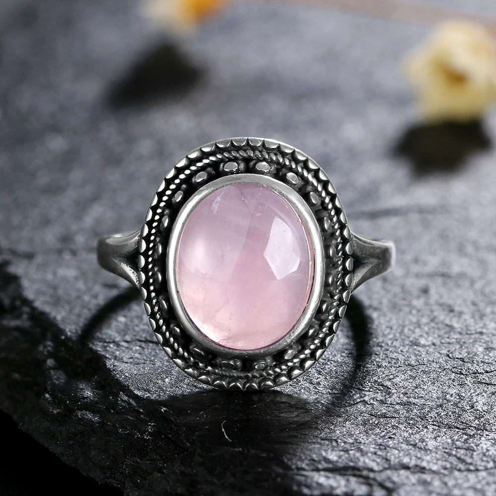 S925 Sterling Silver Rings Natural Amethyst Gemstone Rings for Women Wedding Bands Anniversary Gift Fine Jewelry