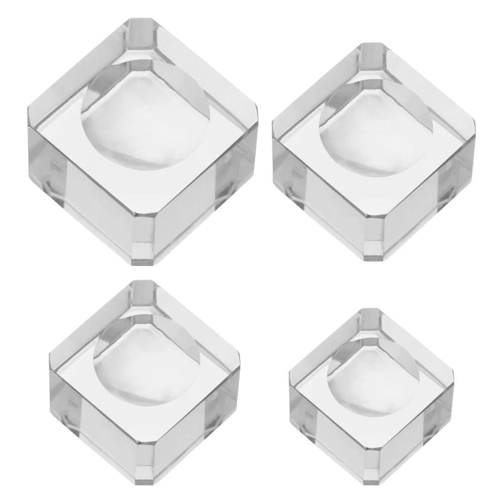 25/30/35/40mm Square Glass Crystal Sphere Base Transparent Support Pedestal Holder Ball Display Stand Home Decoration