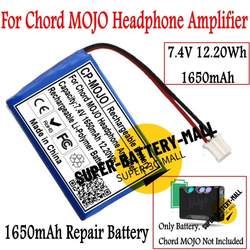 

7,4 В 1650 мАч 12,20 аккумуляторная батарея для усилителя наушников Chord MOJO
