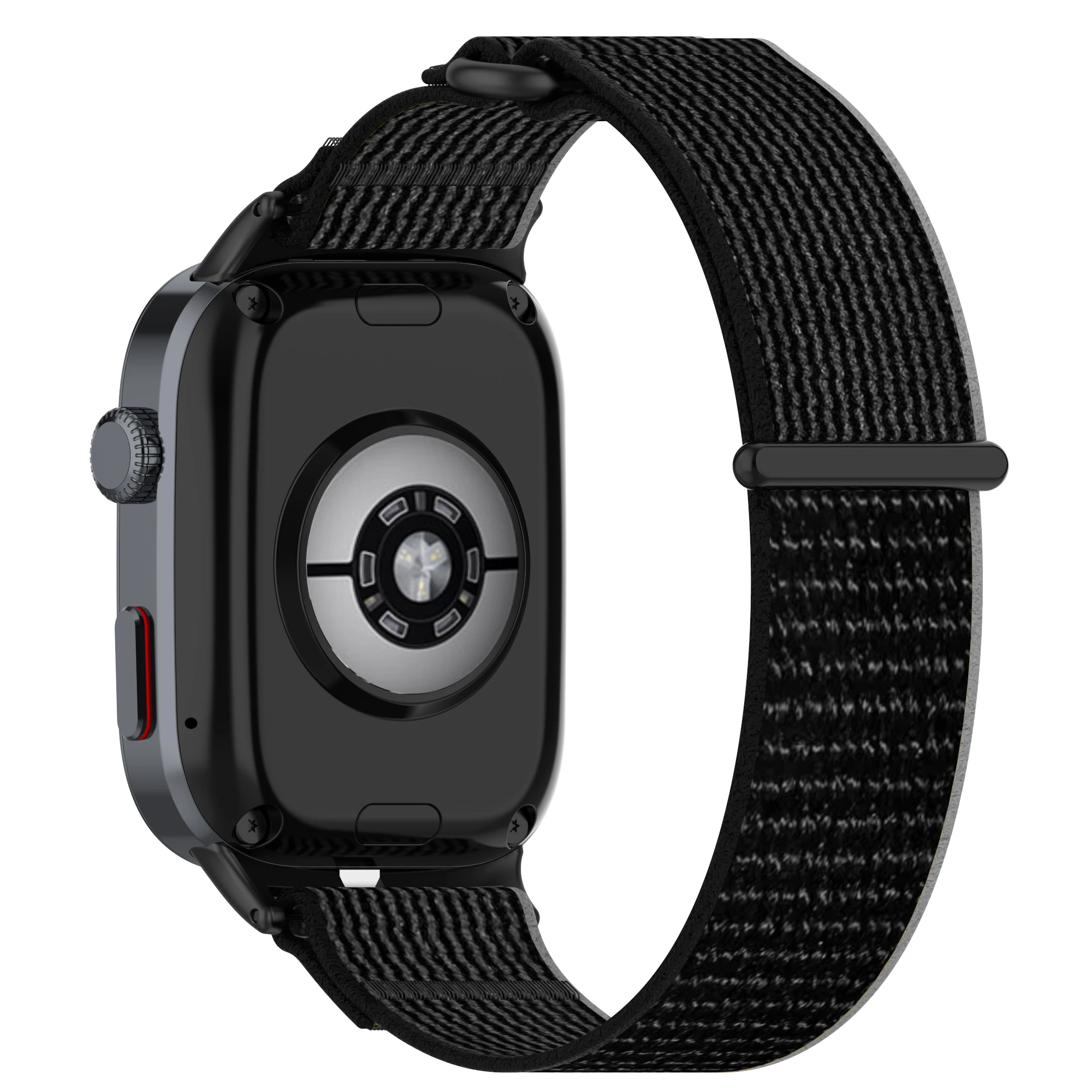 

For Huawei Watch D2 Nylon Watch Band Replacement Strap Wristband - Black / Grey