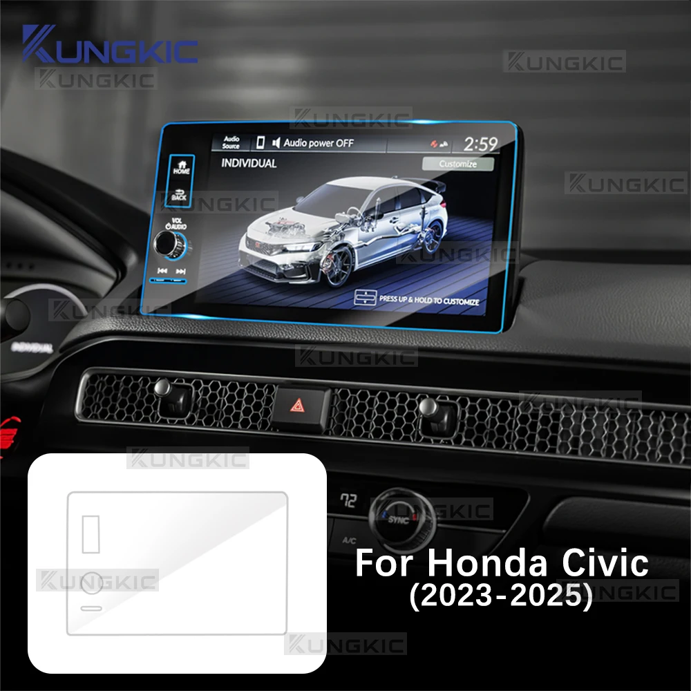 

Tempered Glass For Honda CR-V EX-L Sport Touring Pilot HRV Civic 2023 2024 2025 9inch Car GPS Navigation Screen Film Protector
