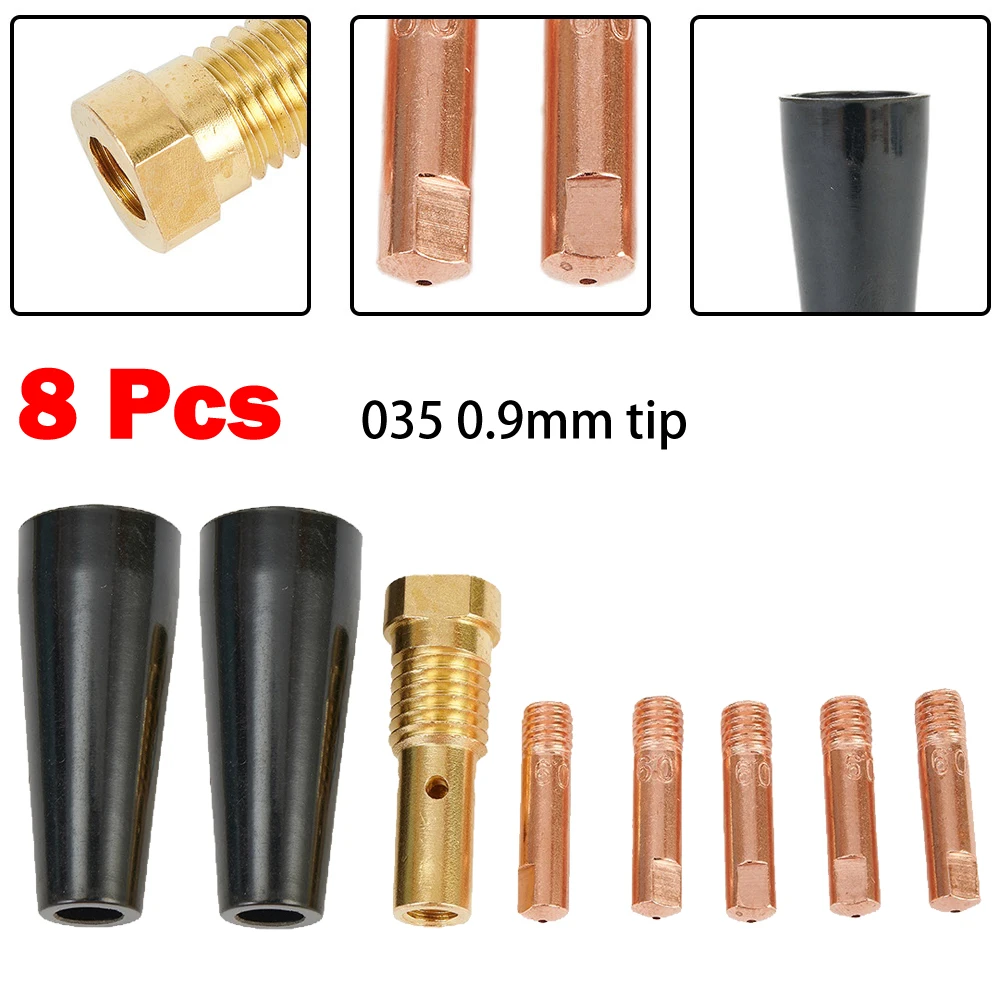 8PCS Gasless Nozzle Tips Fit  For Century FC90 Flux-Cored Wire Feed Welder K3493-1 MIG Welder Nozzle Contact Tips