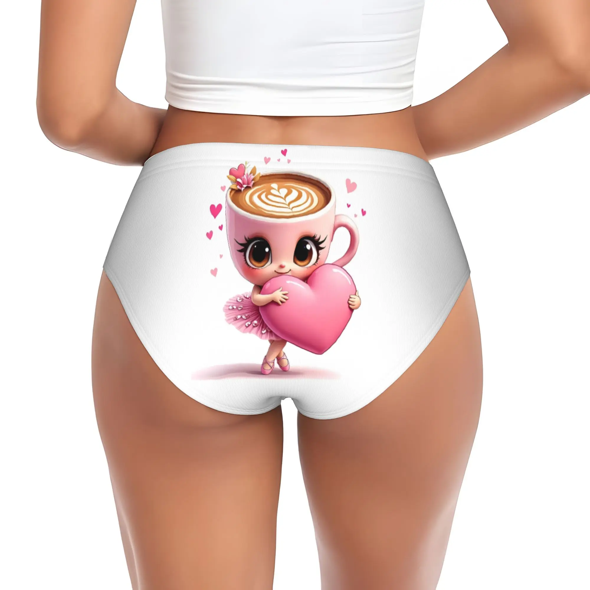 Custom Women's Italian Brainrot Ballerina Cappuccin Panties Breathable  Briefs Underwear
