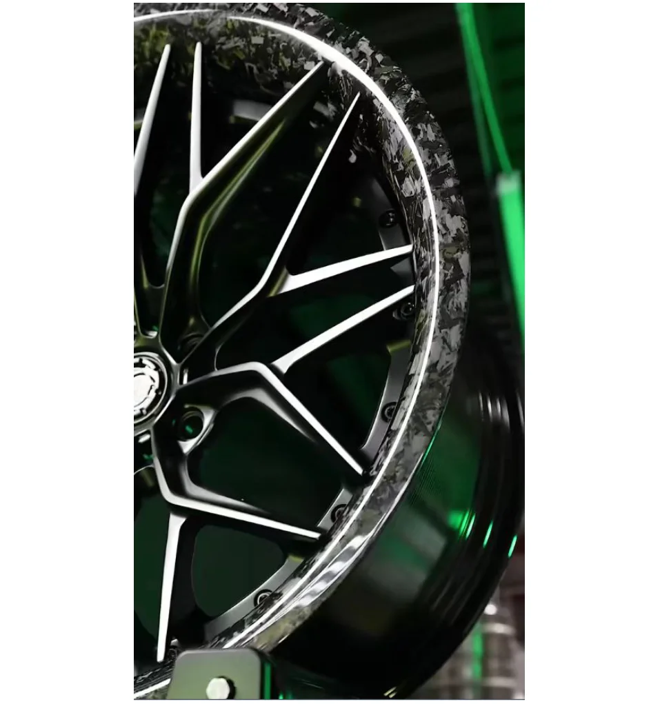 عجلات مزورة جديدة 20 21 22 23 24 26 بوصة 9.5J 10.5J 11J 11.5J 12J 12.5J 13J 13.5J 5*120 عجلات سيارة من ألياف الكربون #4