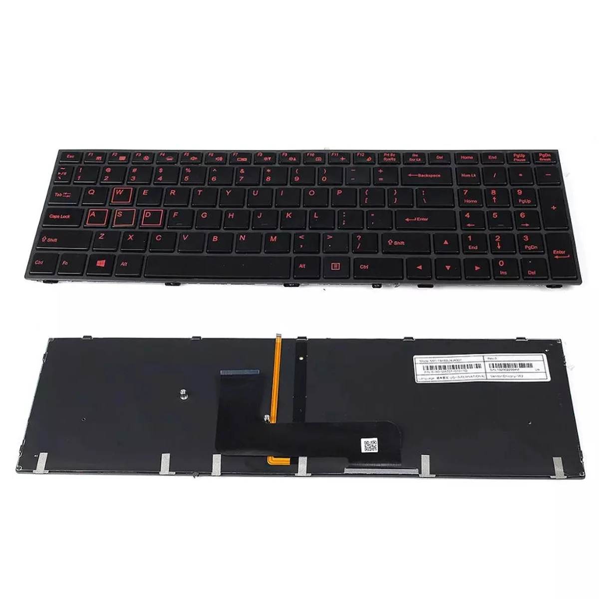 

Laptop Toetsenbord Voor fo Hasee Z7 Z7-i78172D2 Z7 SL7S3 Z7 178172S2 Z7 178172R2 SP752 Rode Brief Print Met Verlicht Toetsenbord
