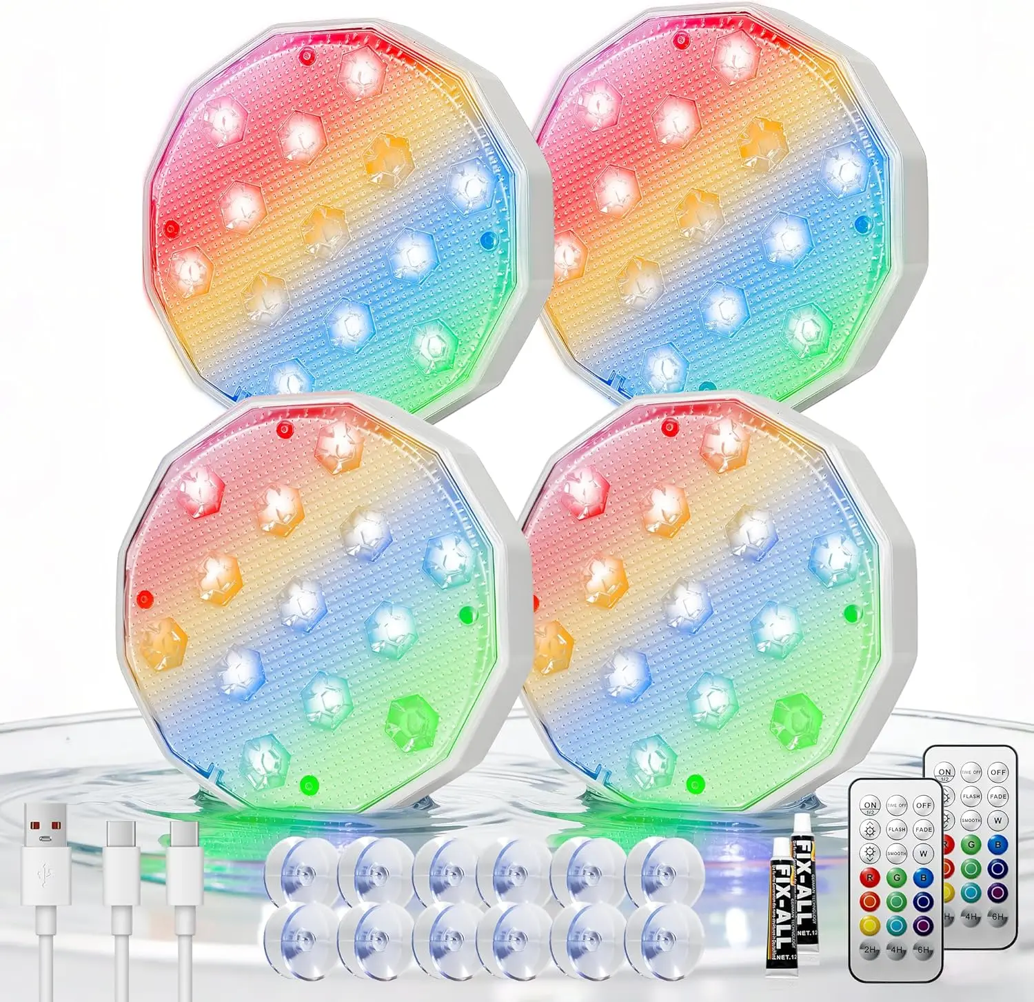 Magnetic Pool Lights All Season Multi Color