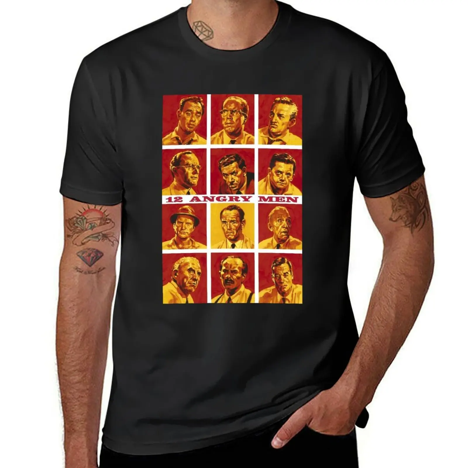 Twelve angry men wallpaper T-Shirt summer tops oversizeds slim fit t shirts for men