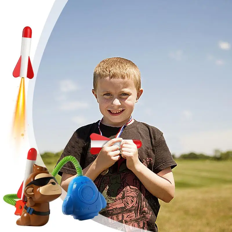 Kids Outdoor Toys Toy Foam Rocket Sets Rocket Toy Outdoor Toys & Games Funny Playtime For Birthday Christmas New Year Anniversar