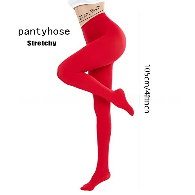 80D سوبر مطاطا المخملية جوارب طويلة الملونة المرأة الملابس الداخلية جوارب ضيقة الإناث Strumpfhosen لربيع الخريف