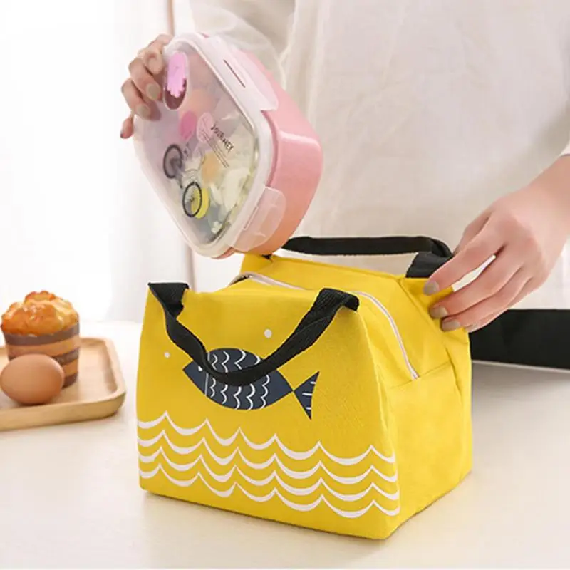 Cute Lunch Bag New Reinforced Aluminum Foil Lunchbox Bag For Students Thermal Insulation Bag For Work Portable Lunch Bag