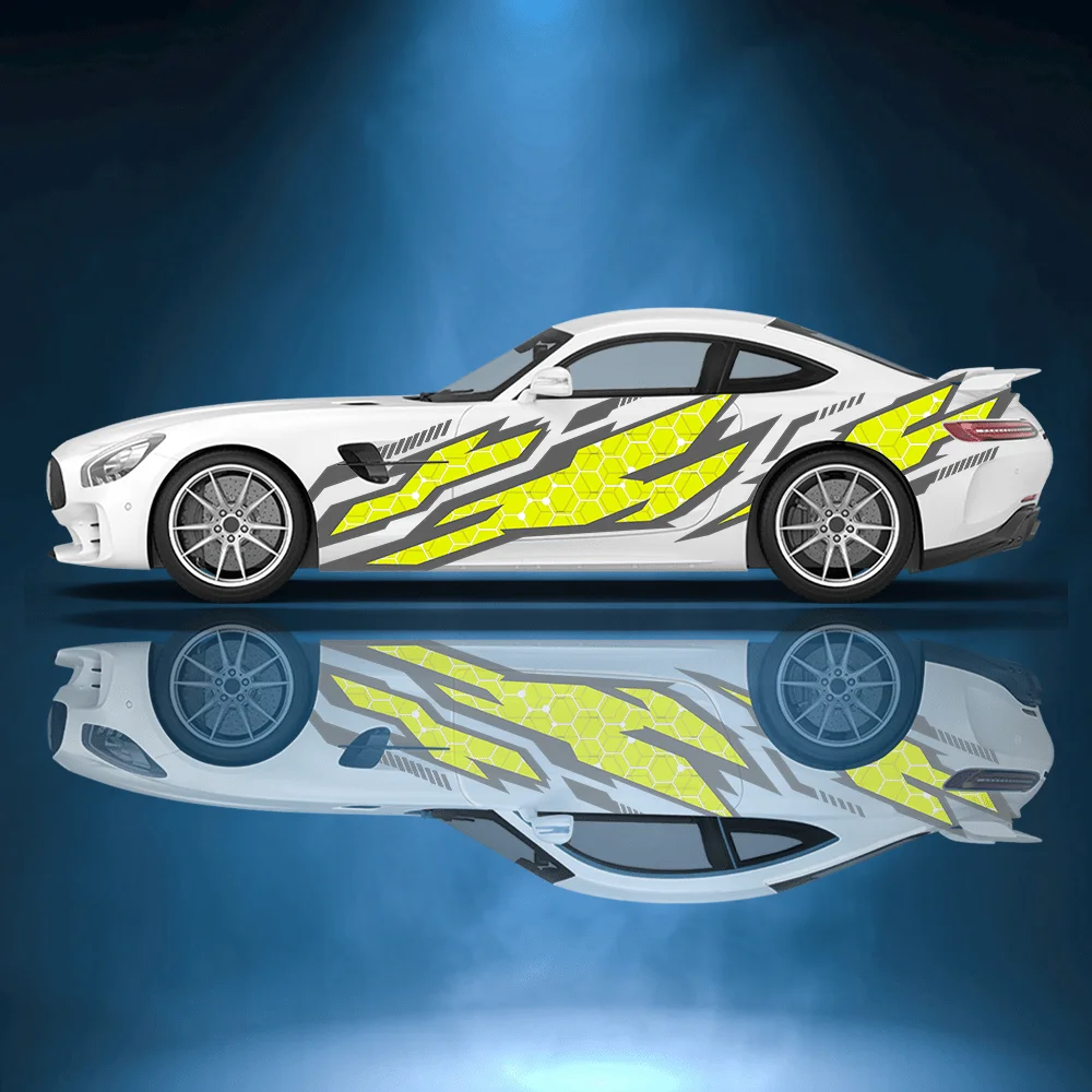 

Необычные геометрические линии, автомобильные виниловые наклейки, самоклеящаяся наклейка из ПВХ, подходит для грузовиков, внедорожников, декор, автоаксессуары, подарок