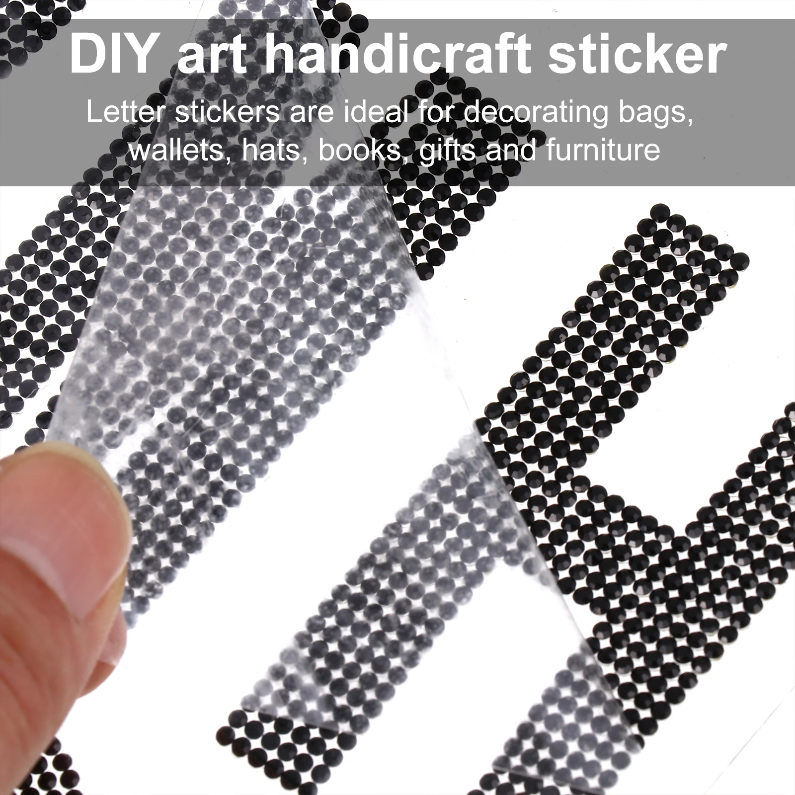 

26pcs Alphabet Letter Stickers Self Adhesive Rhinestone Decals Glitter Embroidery Clothing DIY Craft Decor Patch