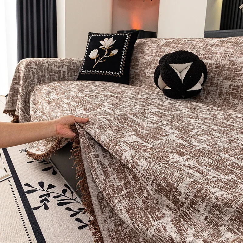 Sofa Towel with Full Coverage Ins Cream Wind Simple Camping Blanket Sofa Mat Cover All Season Universal All Inclusive Home Decor