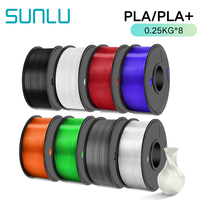 SUNLU PLA / PLA Plus 2KG 8 Rolls 0.25kg/Roll 3D Printer Fialment 8 Colors 100% Filament Lines Up Neatly For 3D Printing