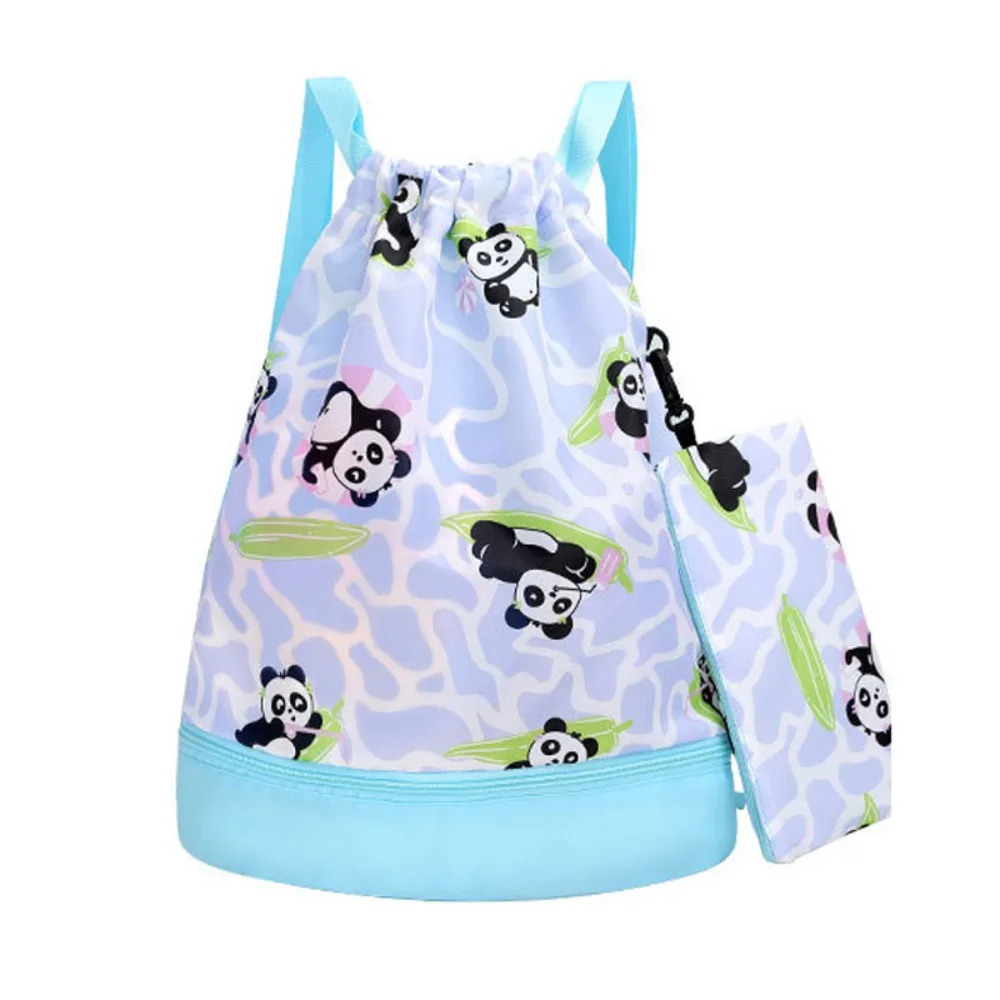 

Waterproof Children's Swimming Bag Dry Wet Separation Shoe Compartment Kids Beach Bag Cartoon Drawstring Swimm Storage Bag