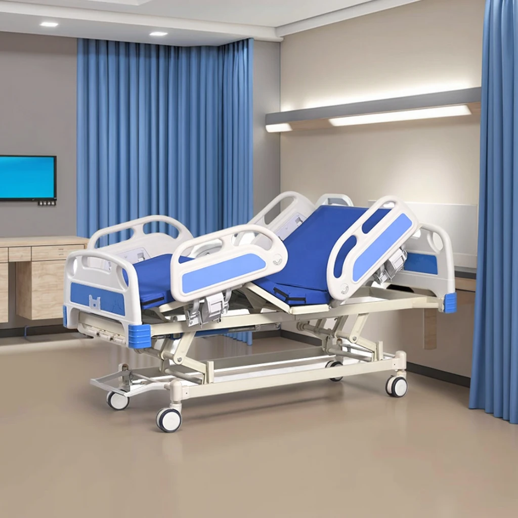 

Manual Hospital Bed 3 Functions with 4 Safety Side Rails for Hospital Clinic Home Care Wholesale Good Price