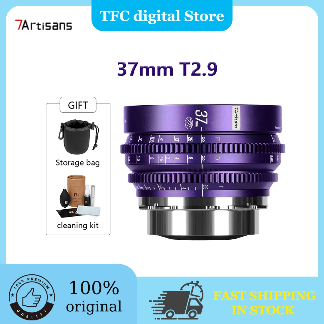 

7artisans 37mm T2.9 Floral Bloom Series Full Frame Manual Prime Lens Art Cine Camera Lens for Photography PL Cinema Lens