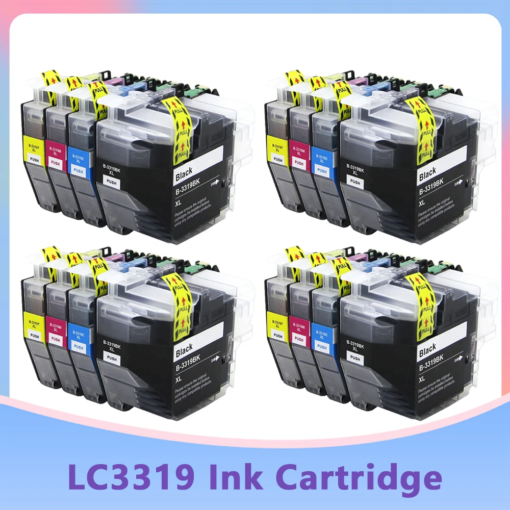 Cartucho de tinta para impresora Brother, recambio de tinta Compatible con LC3319XL, LC3319, MFC-J5330DW, MFC-J5730DW, MFC-J6530DW, MFC-J6730DW