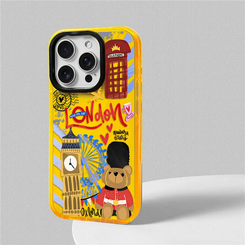 الحيوانات القط قضية الهاتف آيفون 17 16 15 14 13 12 11 برو ماكس XR 7 8 زائد SE 2020 2022 البسيطة الهواء لينة بولي TPU للصدمات الغطاء الخلفي