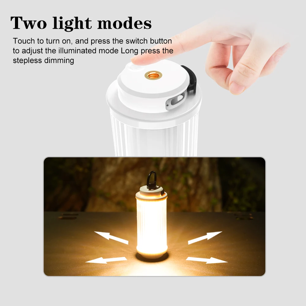 NEW USB Rechargeable Flashlight Powerful 3000mAh Mini LED Camping Lanterns Warm White Light Haning 38 Explore Camp Light Outdoor