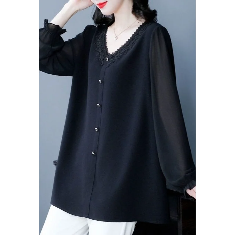 Chemise mi-longue à manches longues pour femmes, nouveaux vêtements de printemps et d'automne, hauts polyvalents et élégants