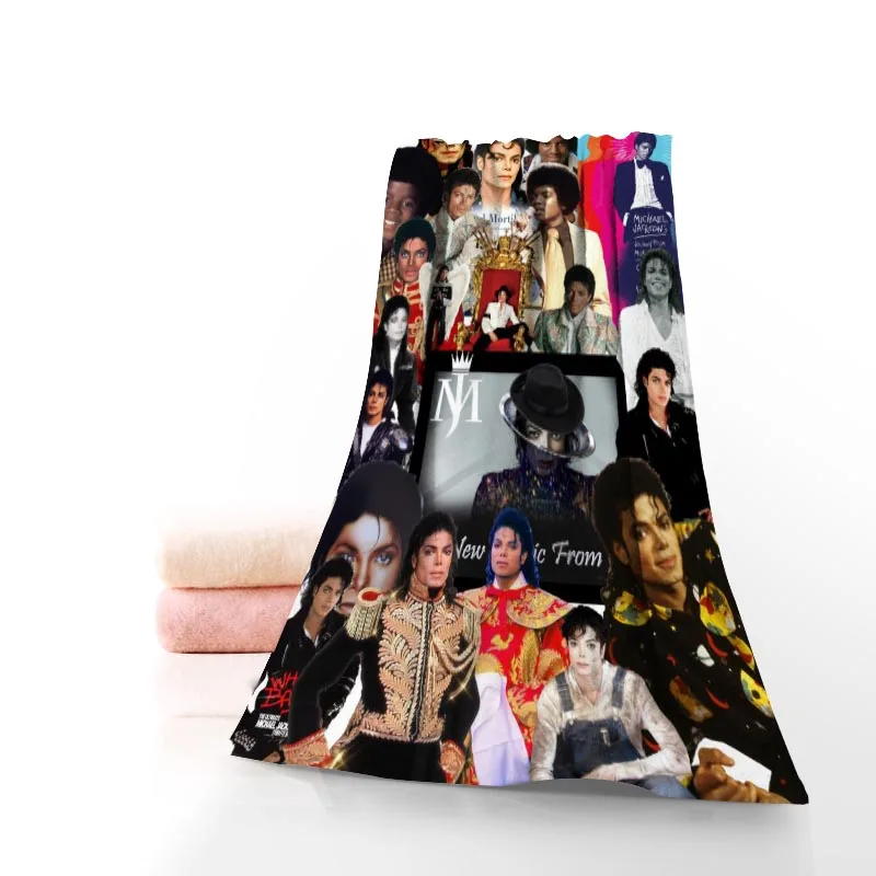 

Custom Michael Jackson Towel Printed Cotton Face/Bath Towels Microfiber Fabric For Kids Men Women Shower Towels 9.23