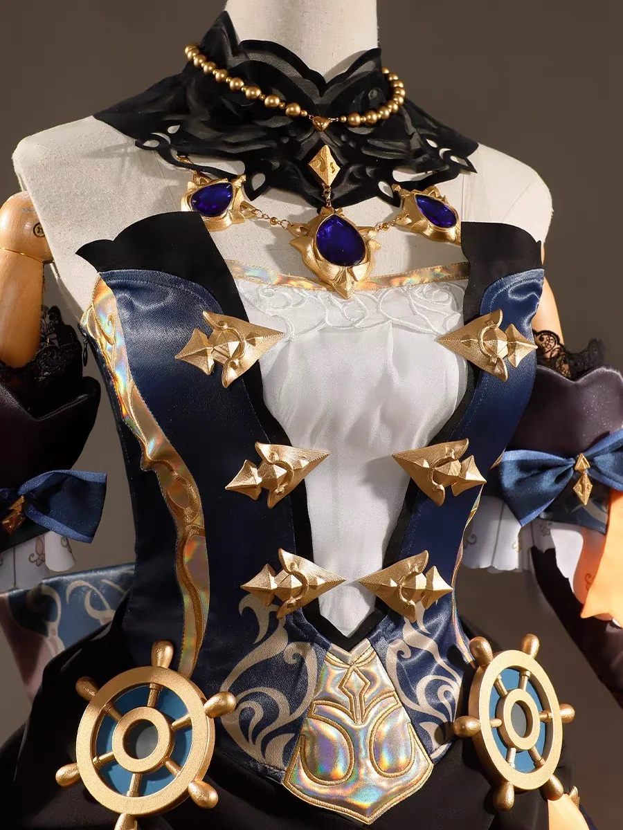 Original God costuMe Navia Navia Costume Fontaine Cosplay Girl Game Halloween Cartoon Costume Full Set