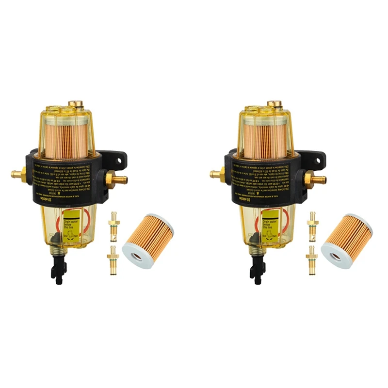 

2X UF-10K Fuel Filter Fuel-Water Separator Assembly With Filter Elements Fuel Filter Assembly For Yamaha Outboard Engine