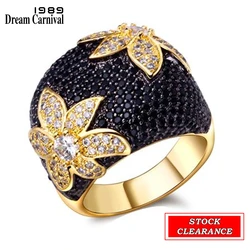 DreamCarnival1989 Bargaining Clearance Sales Gothic Women Rings Stock Fast Moving Limited Size Small Quantity Black Gold Color