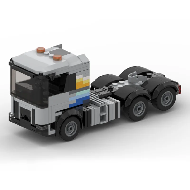 Modello di auto da città MOC Mattoni da costruzione Semi-rimorchio Trattore Camion Tecnologia modulare Regali di festa per bambini Assemblare giocattoli Vestito