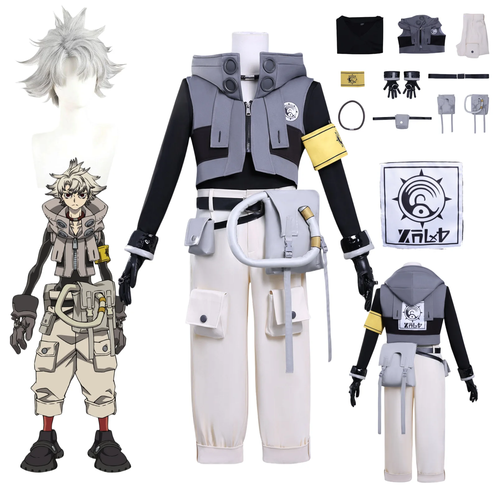 Image of Anime Gachiakuta Rood Cosplay Kostüm Perücke Rudo Männer Frauen Weihnachten Halloween Party Kleidung