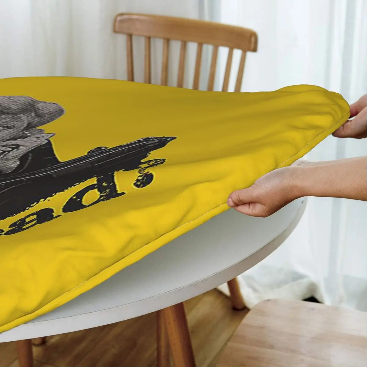 Murder She Wrote - Fletch Waterproof Round Tablecloth Oilproof Table Cloth for Kitchen Events Dining Table Cover
