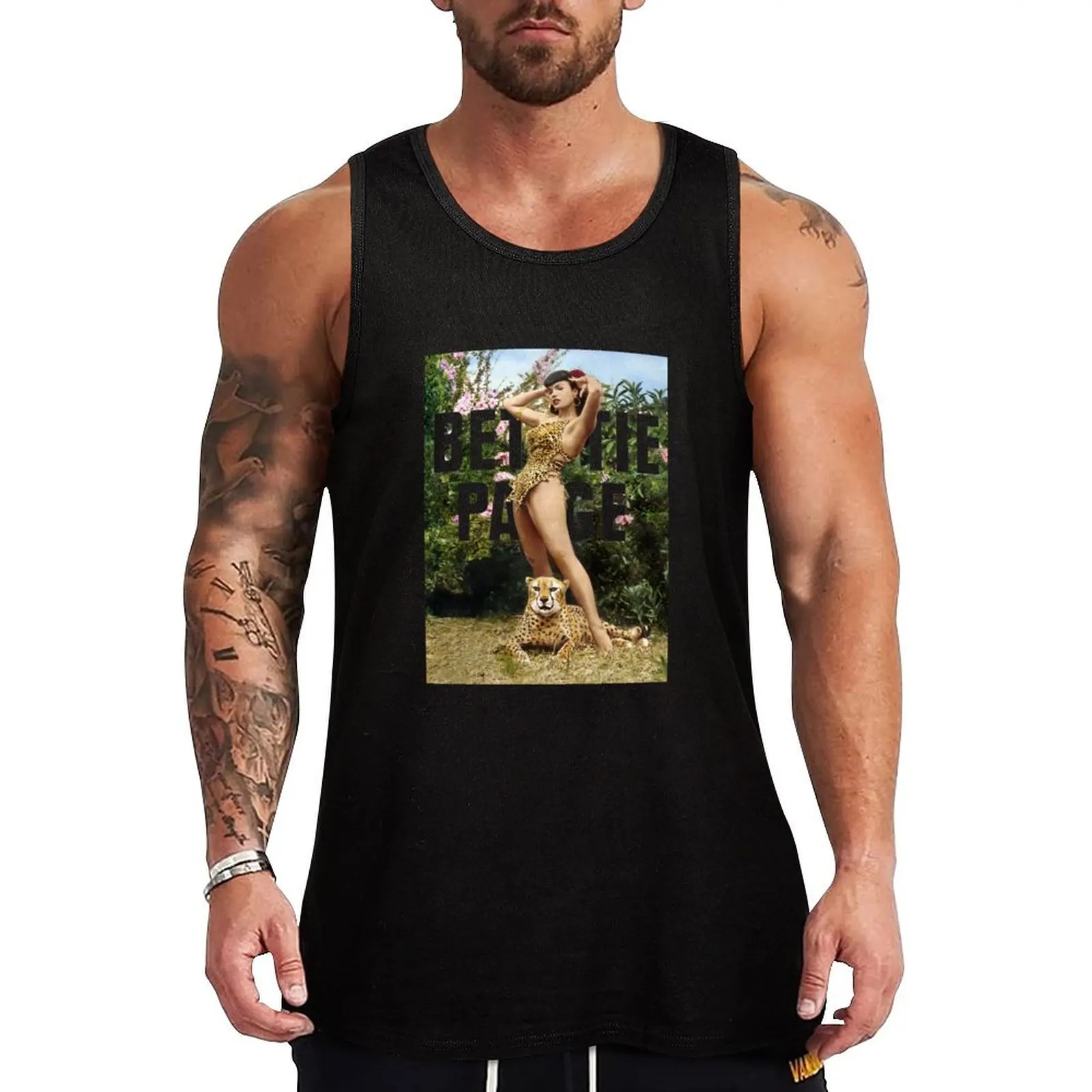 

Bettie Page Jungle Tank Top Sleeveless top sleeveless gym shirt man fitness men clothes