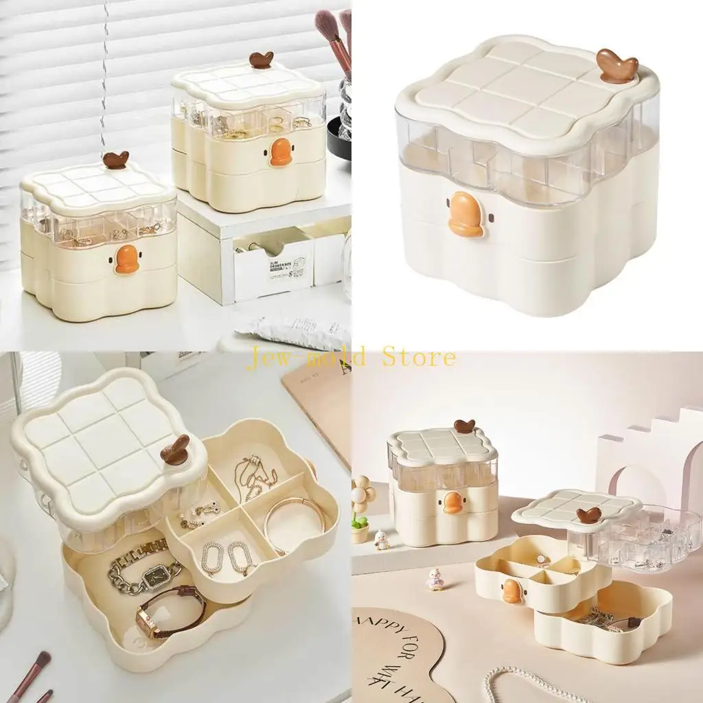 

C71B Multi Layer Jewelry Organiser Earrings Rings Holder for Fashionable Individuals