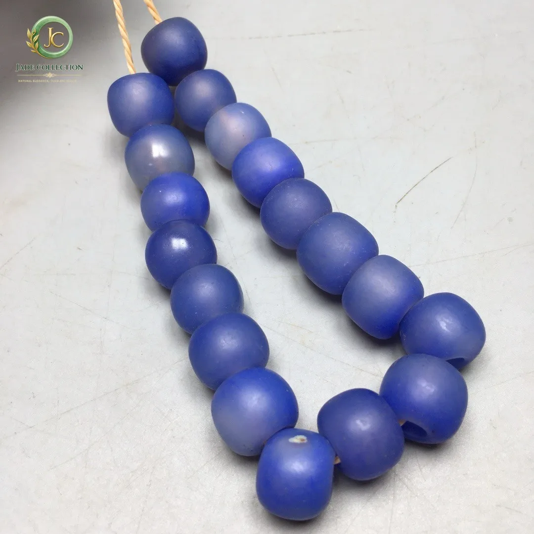 Unique Tibetan Natural Blue Old Agate Beads Bracelet S0530