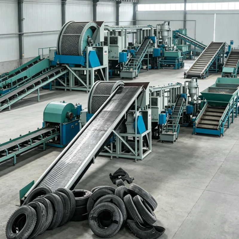 Tyre Crusher Tire Processing Machine Rubber Recycling Equipment Rubber Grinding Machine Tyre Recycling Machine Tire Shredder