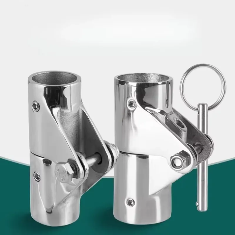 Marine stainless steel folding swivel joint pipe connector ship deck hinge mounting connector 22/25/30/32mm