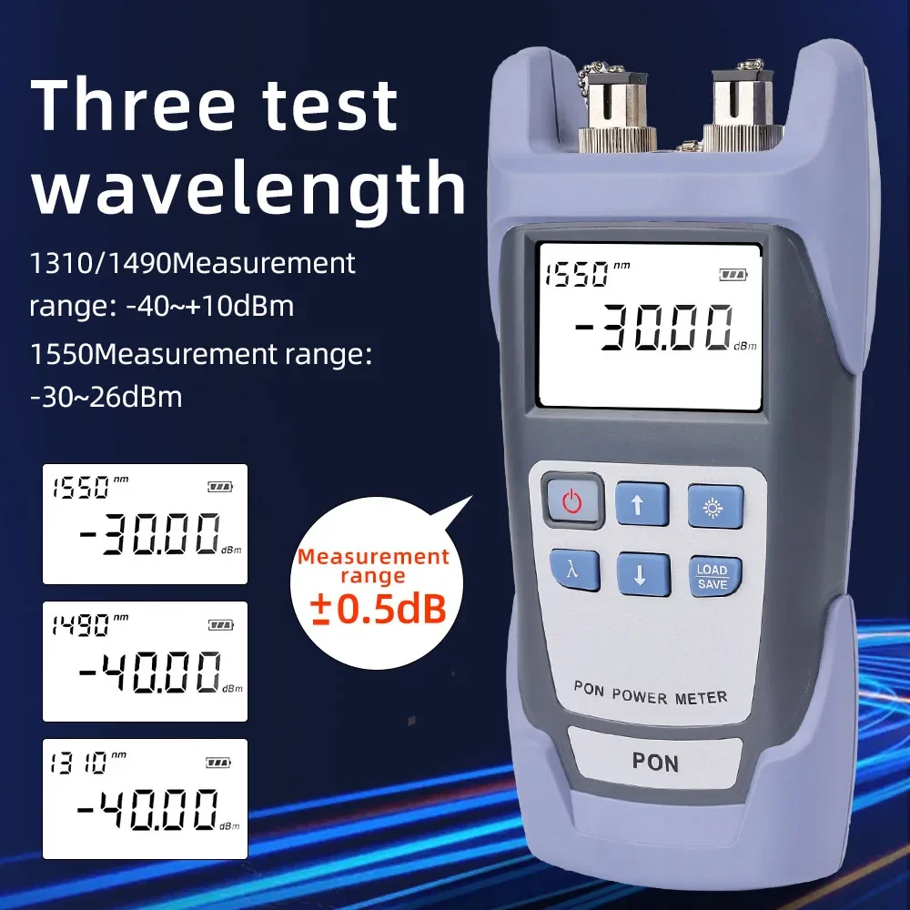 SAIXIAN High-precision light collector APC/UPC port(optional) Fiber Optical PON Power Meter FTTX/ONT/OLT 1310/1490/1550nm